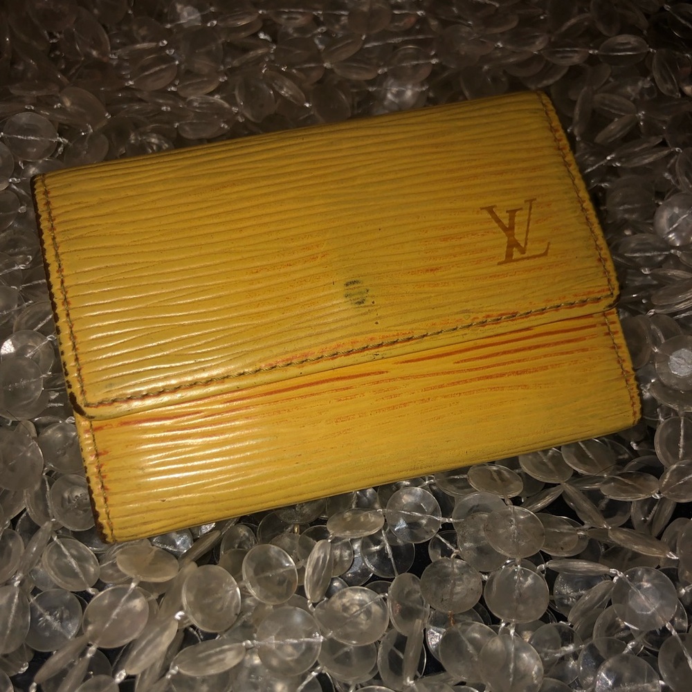 SOLD!!!!  Louis Vuitton Yellow Epi Leather 6 key holder